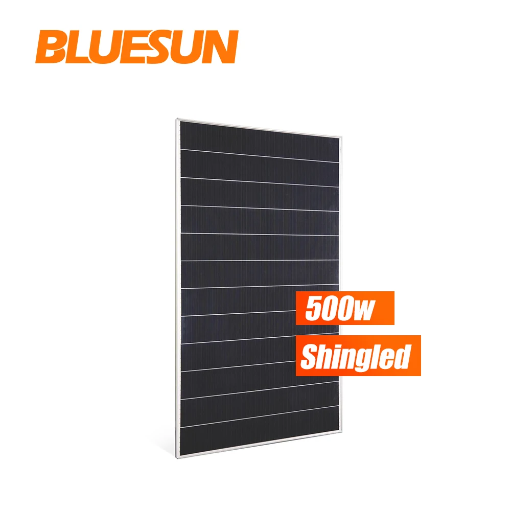Bluesun Shingled Solar Panel 500W Monocrystalline Solar Panel System Overlapping Solar Panel 500W