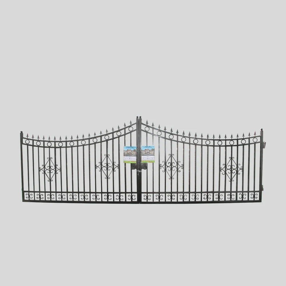 SUIHE Iron main gate designs Galvanized powder coated luxury wrought iron gate designs
