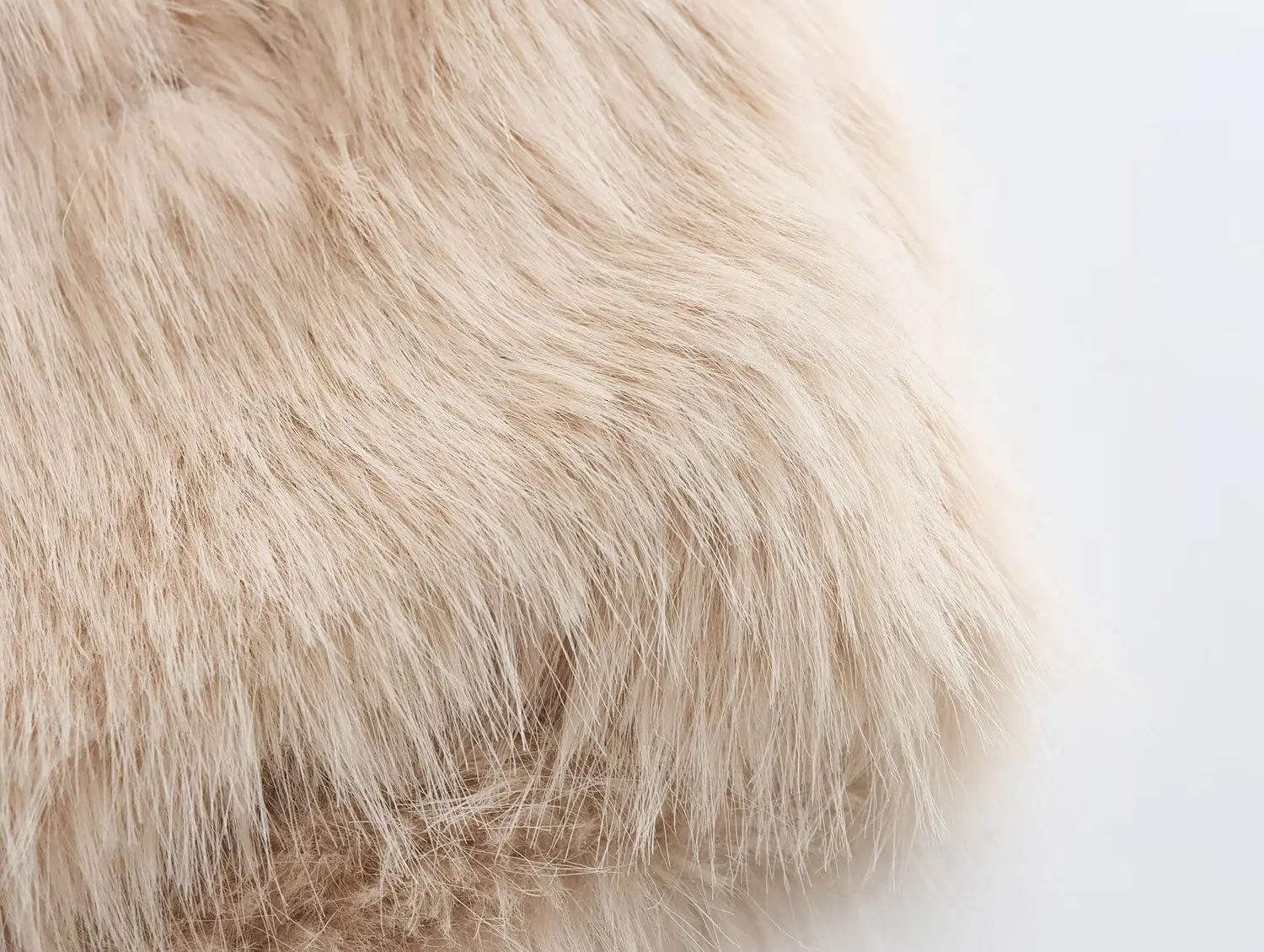 European American Style Turn Down Collar Wool Overcoats Khaki Women Faux Fur Cropped Coat