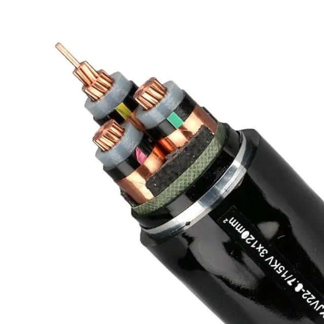 Медный проводник 11KV 3 ядром подземный 120 мм 150mm2 185 240 кабель с изоляцией из сшитого полиэтилена бронированный