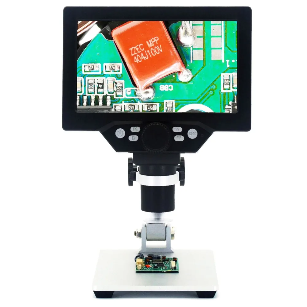G1200 12MP 1-1200X цифровой микроскоп 7 дюймов LCD для пайки Электрический по изготовлению микроскопов непрерывного усиления