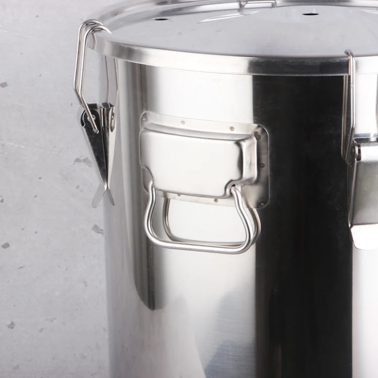 Stainless Steel Commercial Large Airtight Container Beer Barrel Pot With Seal Lid