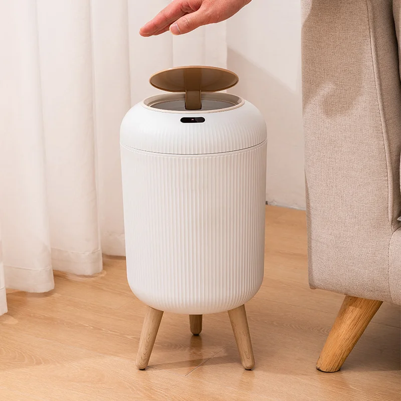 Smart sensing luxury trash can household living room bedroom touchless automatic self sealing kitchen recycle waste bin with lid