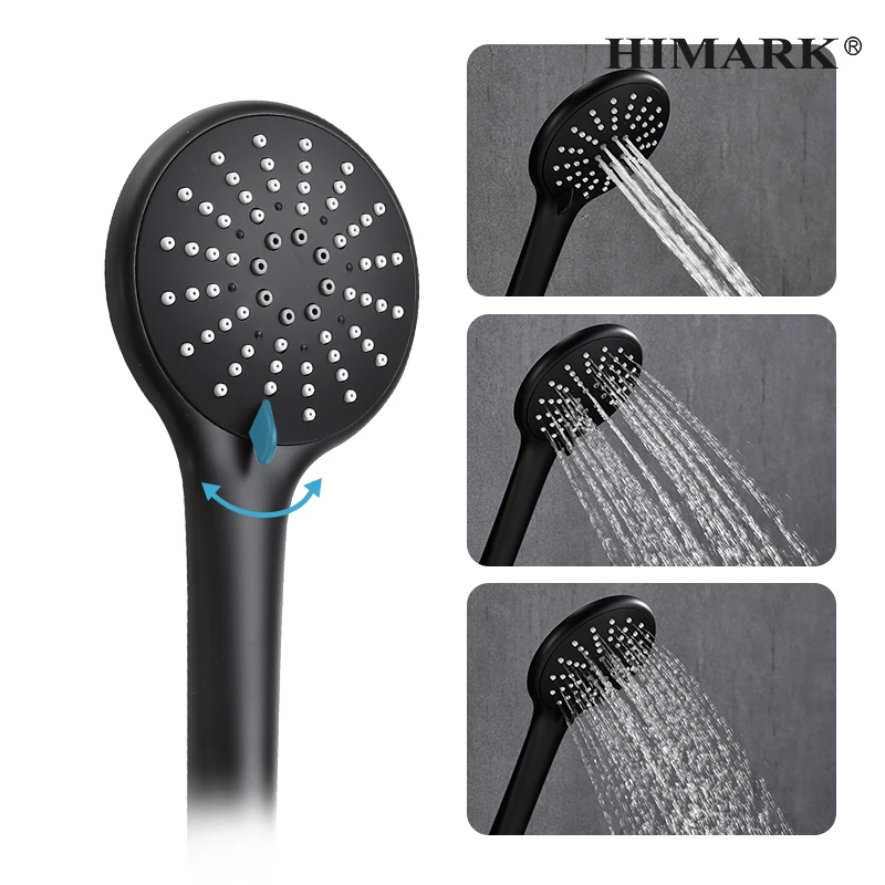 Скрытая черная дождевая Душевая система HIMARK, настенный смеситель для ванной комнаты, набор матового черного дождевого смесителя для душа