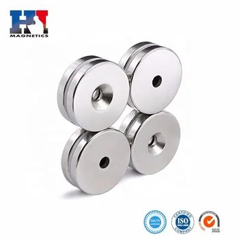 Fokison capacitor radial magnets plated zinc 70mm ring shape neodymium magnet