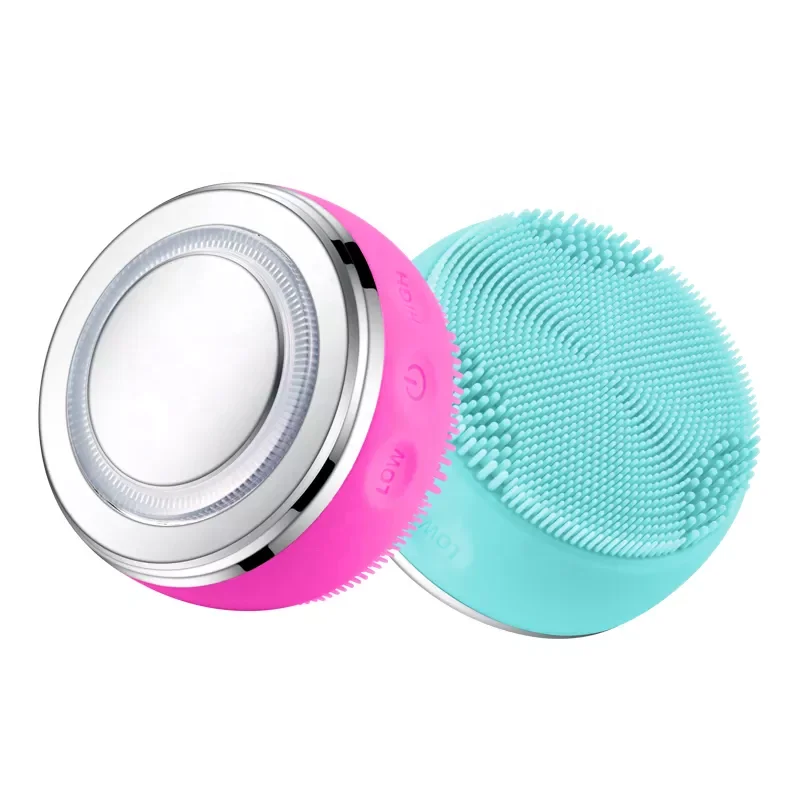 Liman Electric Facial Cleansing Brush Silicone Facial Cleaning Brush Face Brush for Pore Cleaner Heating IPX 7 Waterproof