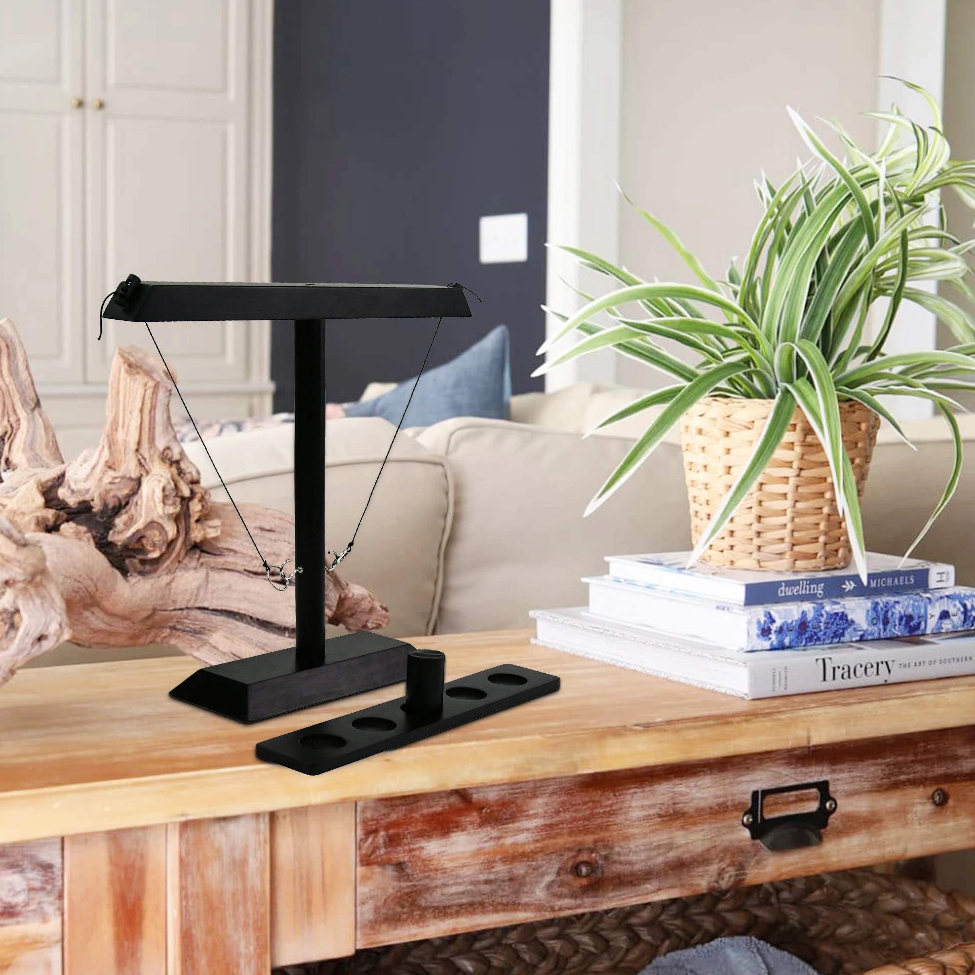 Hook And Ring Toss Game Handmade Wooden Games For Adults Outdoor Indoor