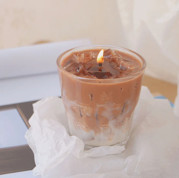 Donut Soy Wax Scented Candles Custom Luxury Ice Cream Food Coffee Candles Scented