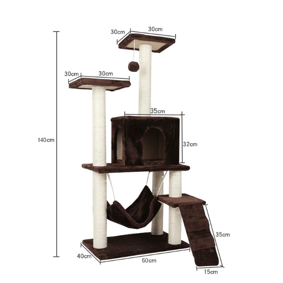 New Design Kitten Cat Scratcher Board Cat Climbing Frame Plush Rope Toy Cat Tree Tower