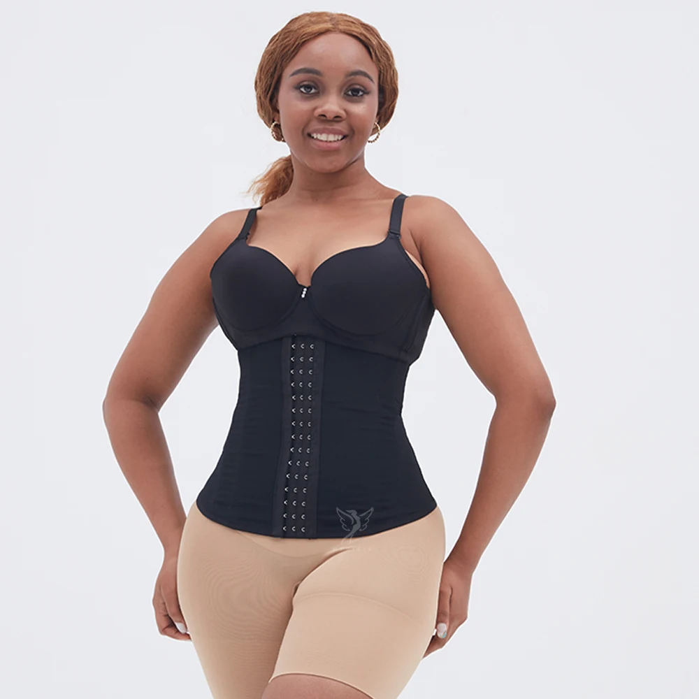 Hygieia Adjustable Hooks Rubber 8 Steel Bones Body Shaper Waist Corset Breathable Tummy Control Waist Trainer Cincher