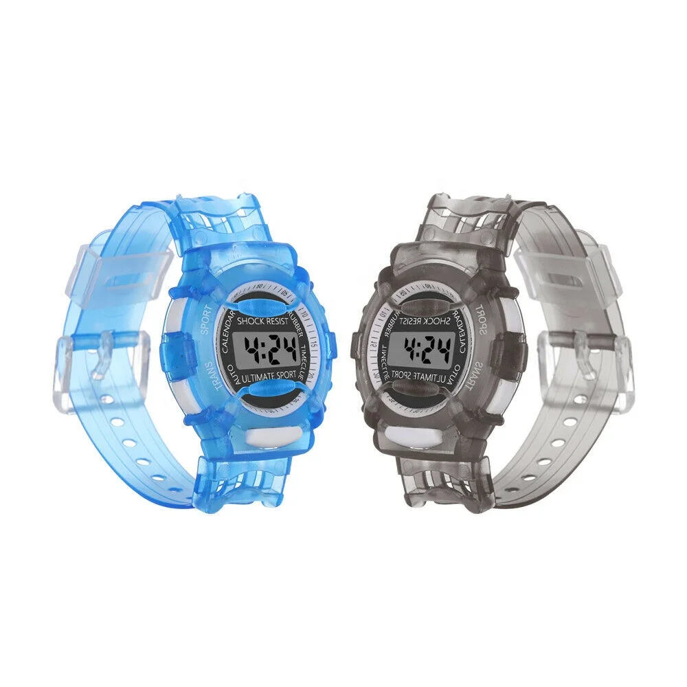 Children Digital Watches Candy Wrist Watch Electronic Meter LCD Wristwatch