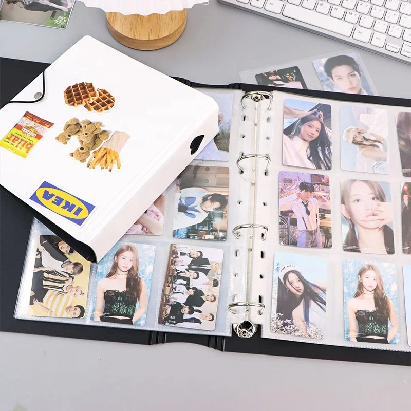 A4 kawaii d shape ring 3 inch kpop pp photo card binder large capacity idol photocard album trading card collect albums book