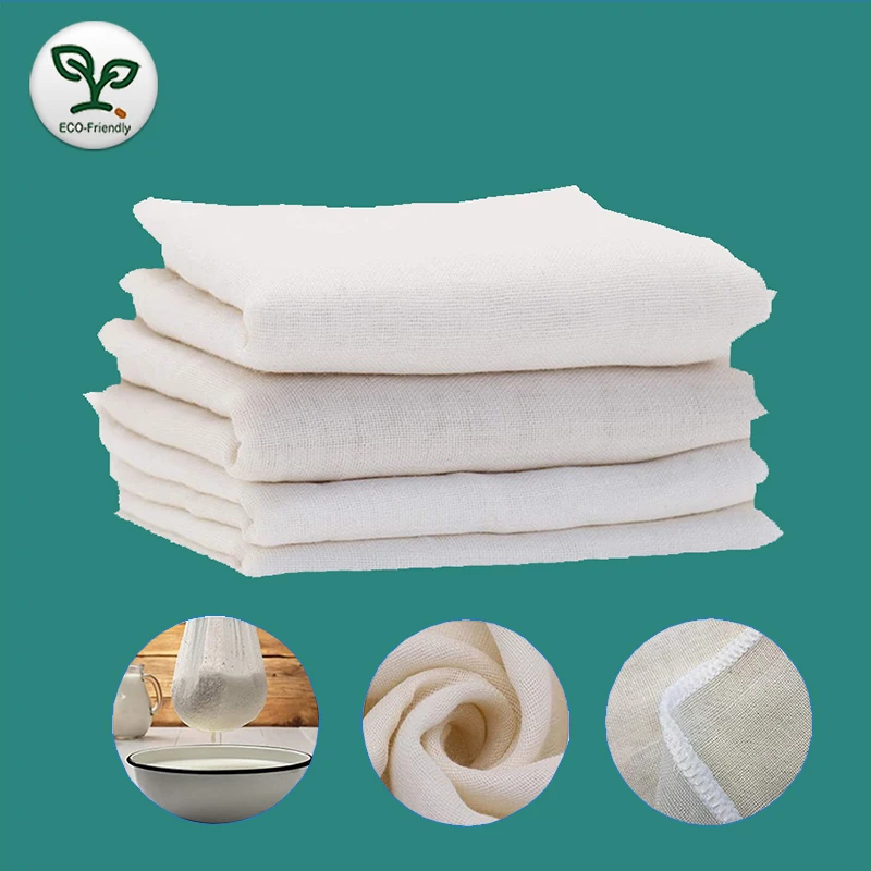 food grade cheesecloth unbleached pure cotton reusable  grade 100 organic cotton cheese cloth bag