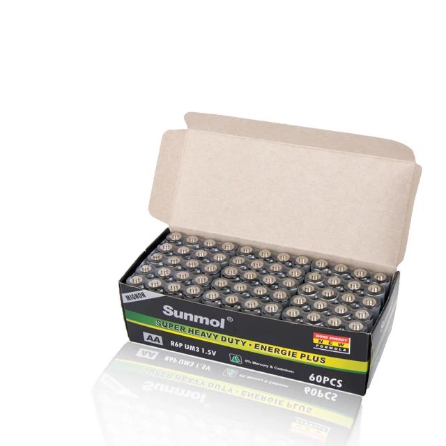 Service Long Time Pencil Batteries AA Carbon Zinc Batteries 1.5V R6 R6P Super Heavy Duty Battery With Low Price