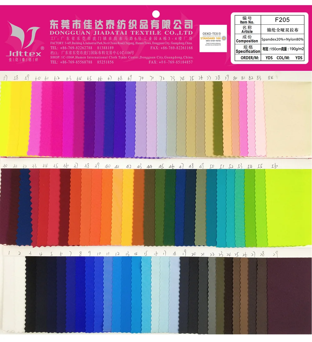 Rash Guard Swimwear 20 Spandex 80 Nylon Fabric with Low MOQ and Many Colors for Reference