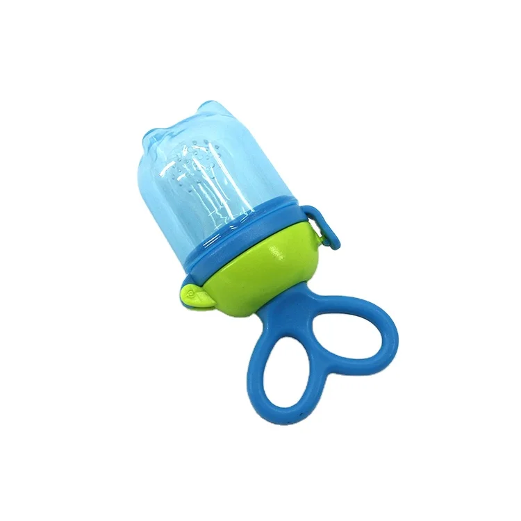 cheap price bpa free silicone material baby fruit food pacifier feeder with cover with box