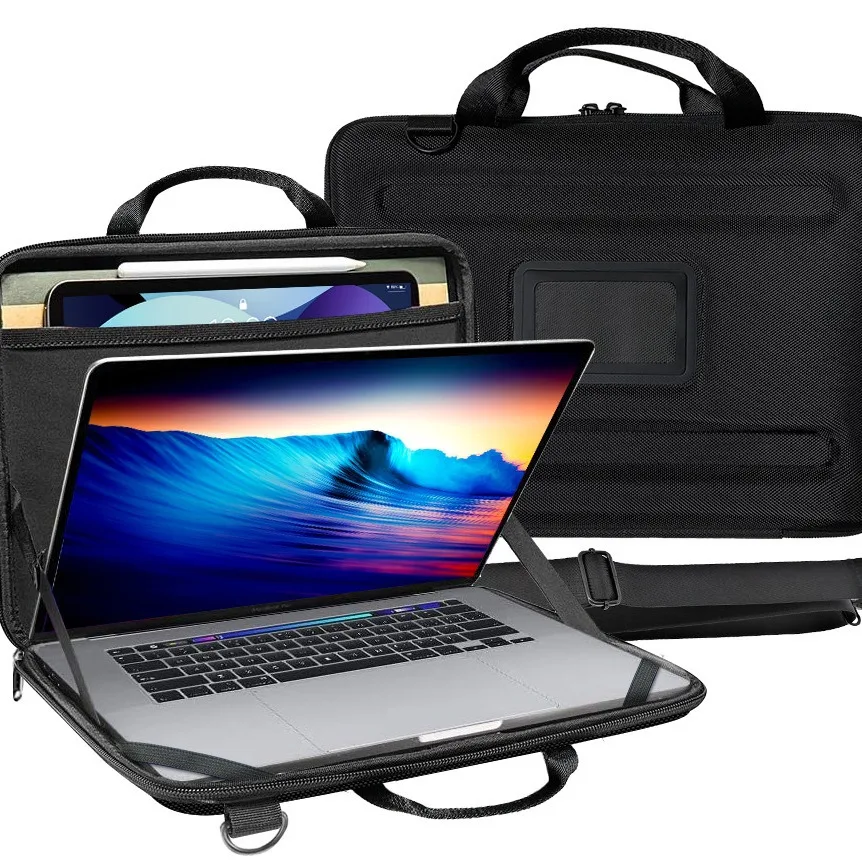 Laptop Sleeve Shoulder Bag Shockproof Computer Bag Waterproof EVA Protective Carrying Case for Macbook Dell HP Acer 11'-12'