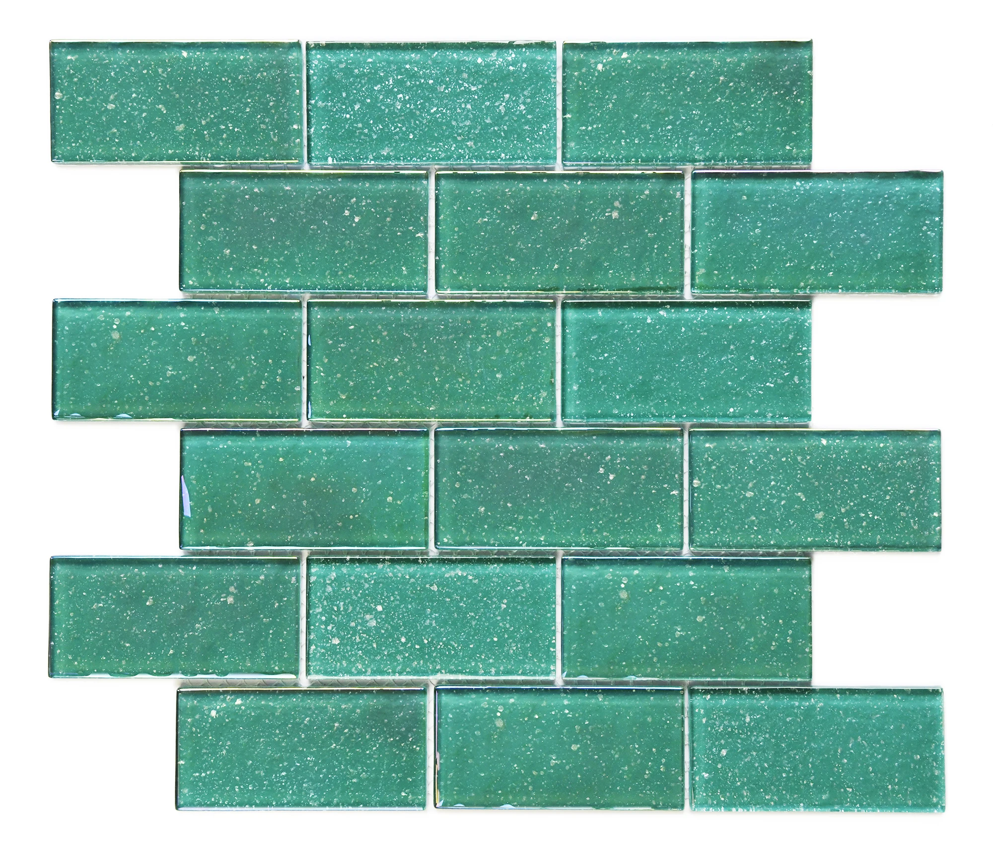 Pool Tiles Wholesales Glittering Green Crystal Glass Mosaic Tile
