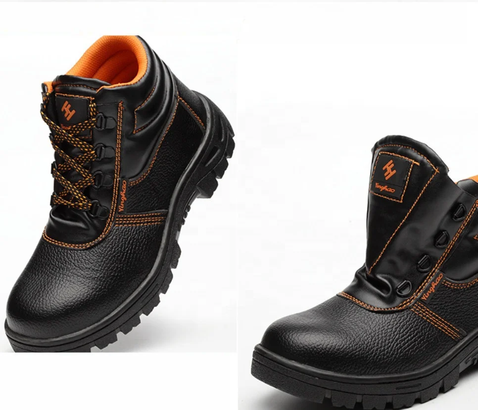 PU Leather steel toe anti-smash anti puncture safety work boot mens boots safety shoes safety boots