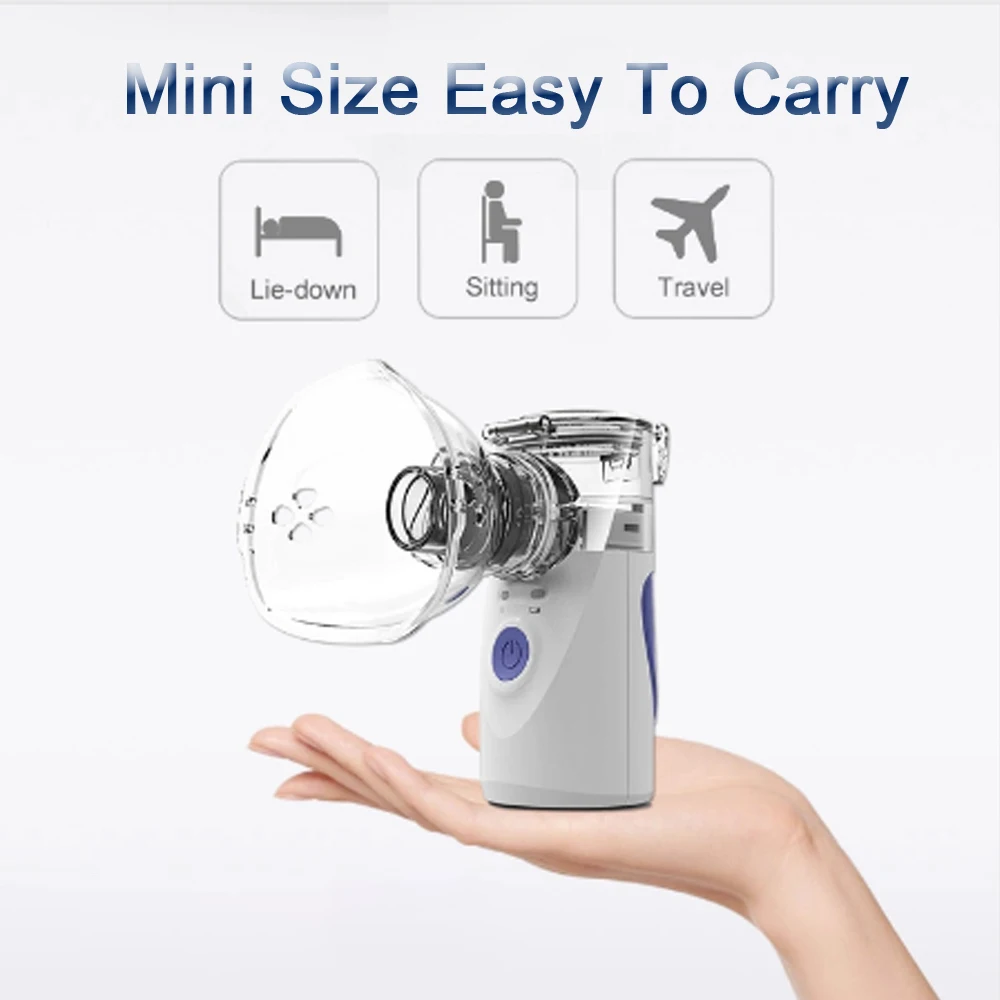 Mini Electric Pocket Steam Inhaler Sinus Vaporizer Nebulizer Cool Mist Compressor Nebulizer Machine For Baby Adult Asthma
