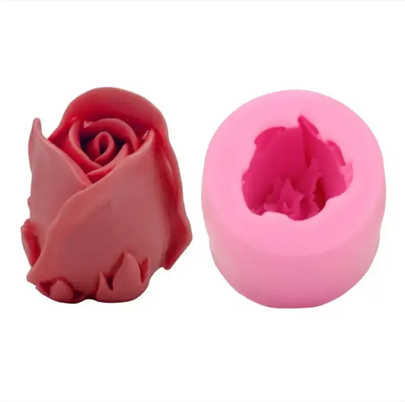 Y302 Handmade Rose Flower incense Candle Silicone Mold