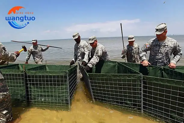 Heat Treated Galvanized Gabion Basket with Welded Mesh Barrier Fence Accessories and Hardware