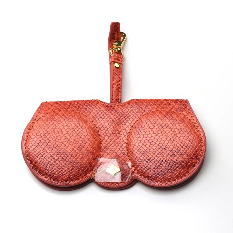 Sunglasses Protector Bag Cat Eye Suncover Glasses Storage Holder Case Women Bag Hanging Soft Leather Sunglasses Bag