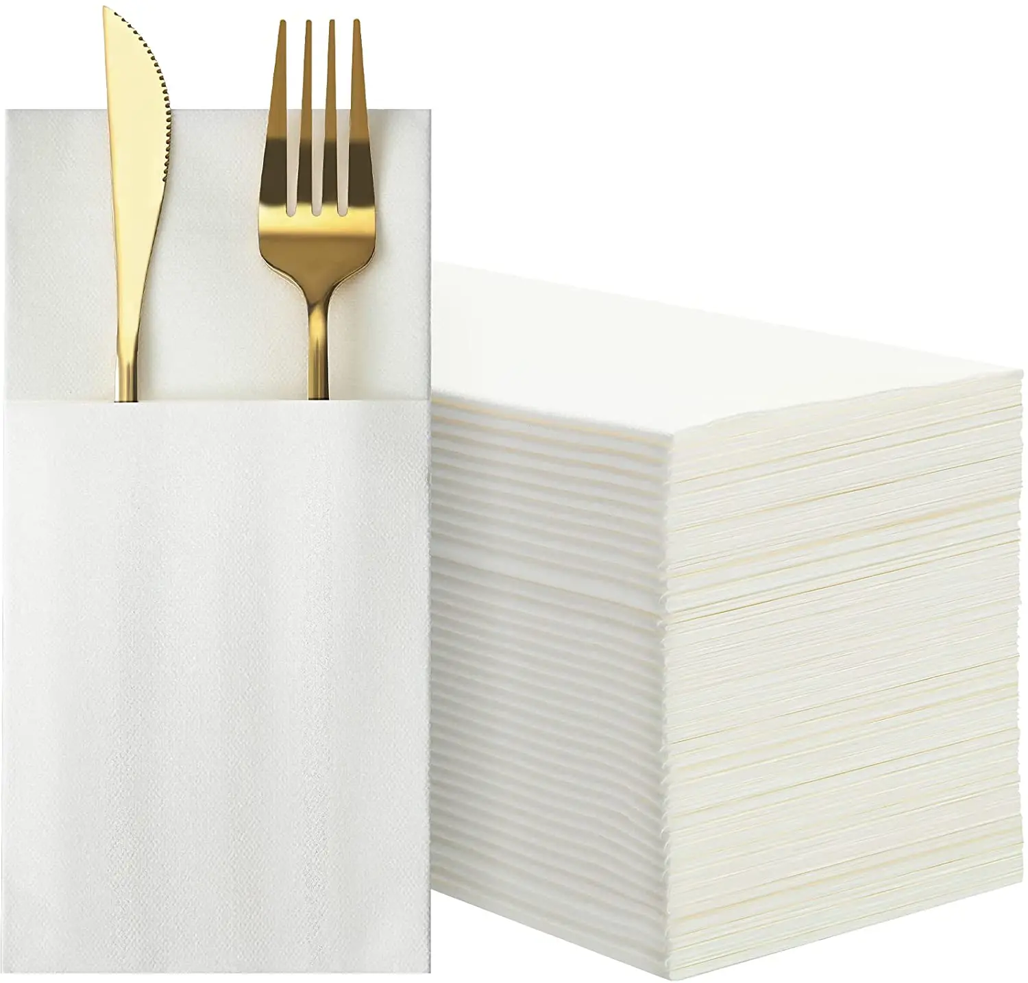 Recycled Custom Printed Scented Thick Cutlery Tissue Paper Napkin With Logo