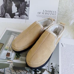 Новая Теплая Повседневная износостойкая мужская обувь на флисе для осени и зимы