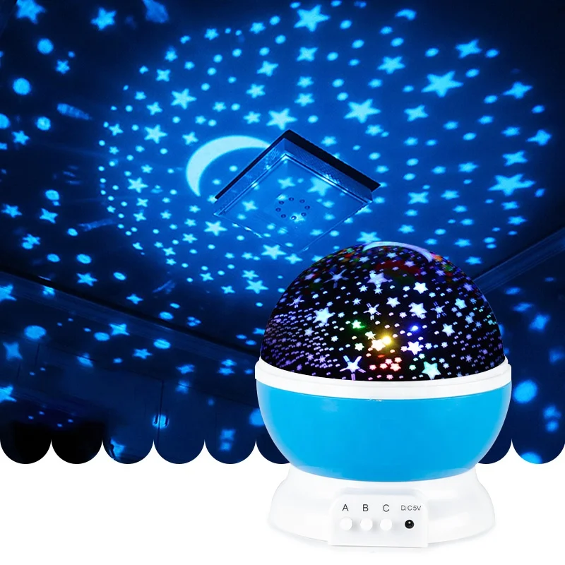 Biumart 	Projector Night Light Home Decoration Children Baby Starry Sky Night Light Projector