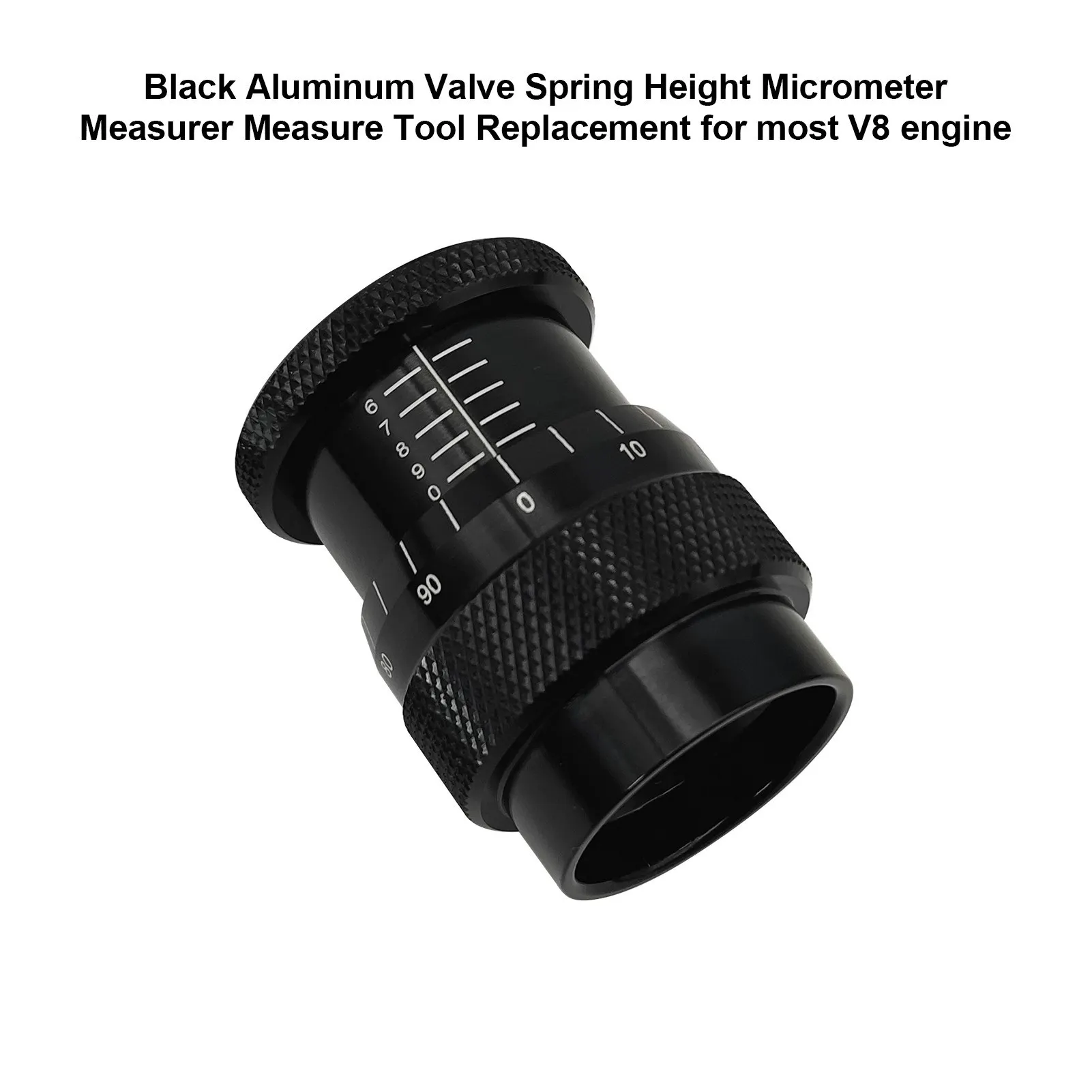 Black Aluminum Valve Spring Height Micrometer Measurer Measure Tool Replacement for most V8 engine