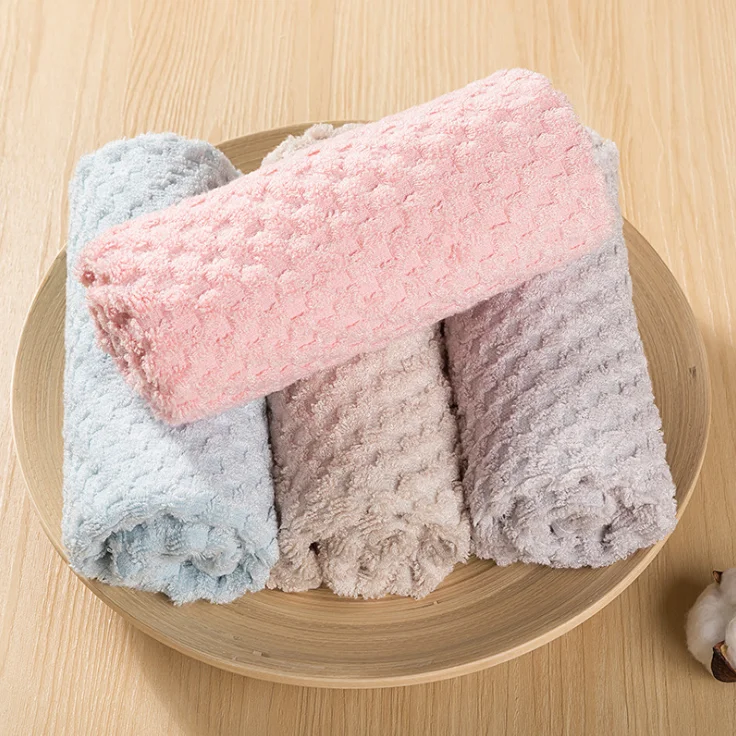 Bamboo Fiber Waffle Honeycomb Face Washing Towel