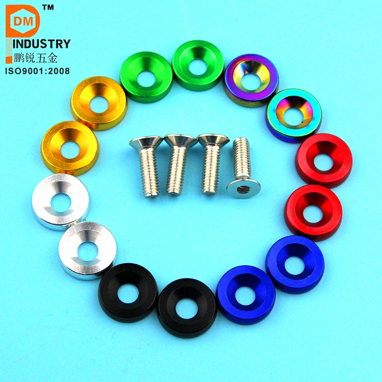 JDM Fender Washers Colorful Car Styling Universal Modification License Plate Bolts