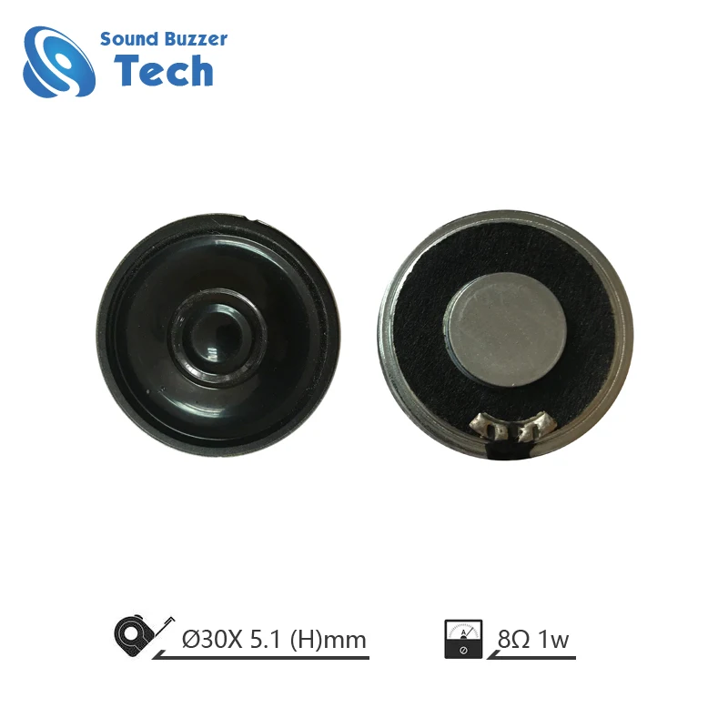 Excellent sound quality speaker driver unit for door phone system 30mm mylar speaker 8 ohm 1 watt