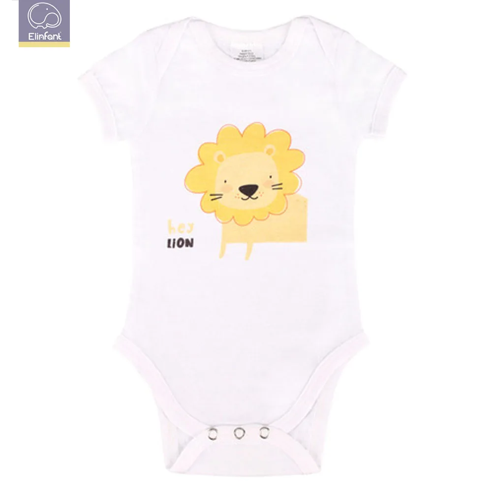 Комбинезон Elinfant унисекс из 100% хлопка с принтом на заказ летний детский комбинезон коротким рукавом детские комбинезоны комплект одежды для малышей 0*24