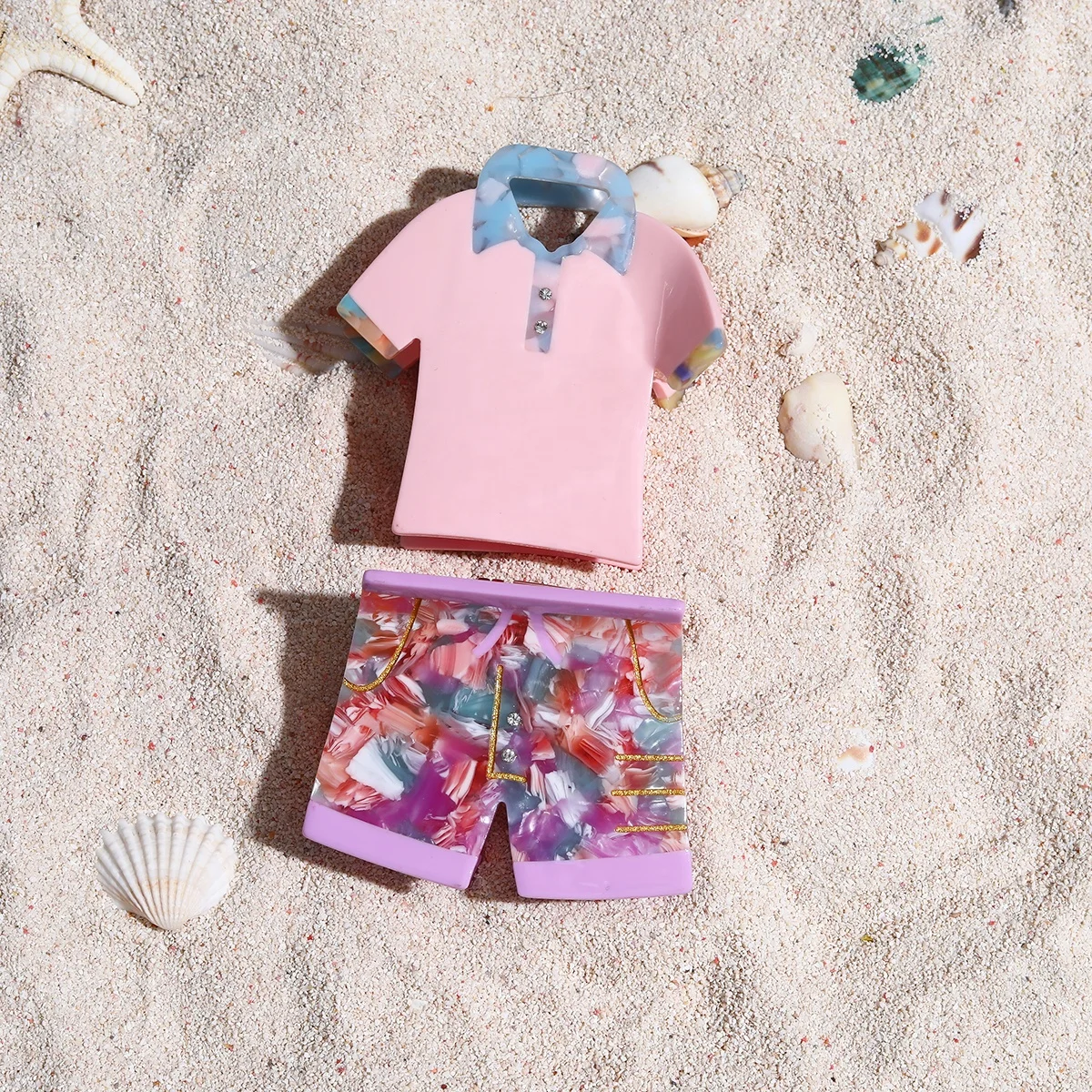 personalized acetate hawaiian summer hair claw custom acetate shape hair clip claw for summer holiday