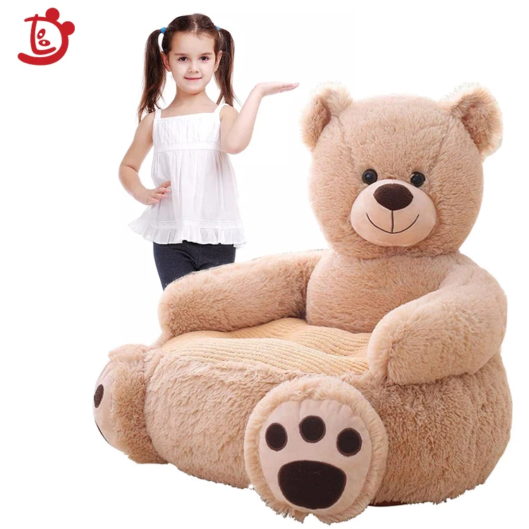 custom Teddy Bear Soft Kids Animal Shape Seats Baby Sofa Chair Children Panda Unicorn Plush Sit Baby Sofa