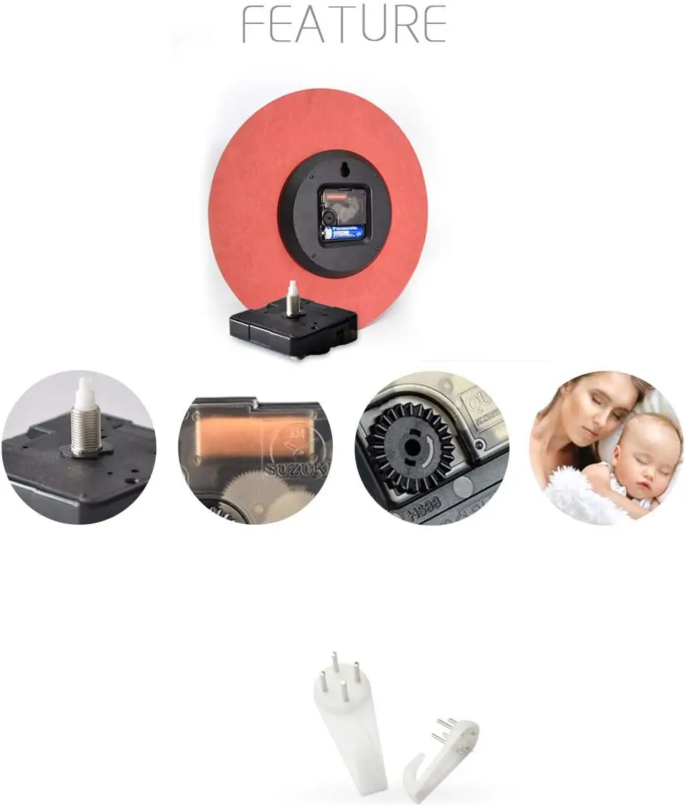 2023 New Design Fashion Nordic Mdf Wood Green Wall Clock Custom Logo Brief Wooden Round Simple Small Clock