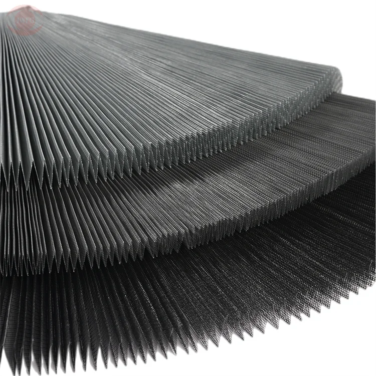 Jinwu Factory Direct Sales Polyester/Pet/Fiberglass/PP Plisse Insect Screen Door Mesh Fold Wire Mesh Pleated Window Mesh