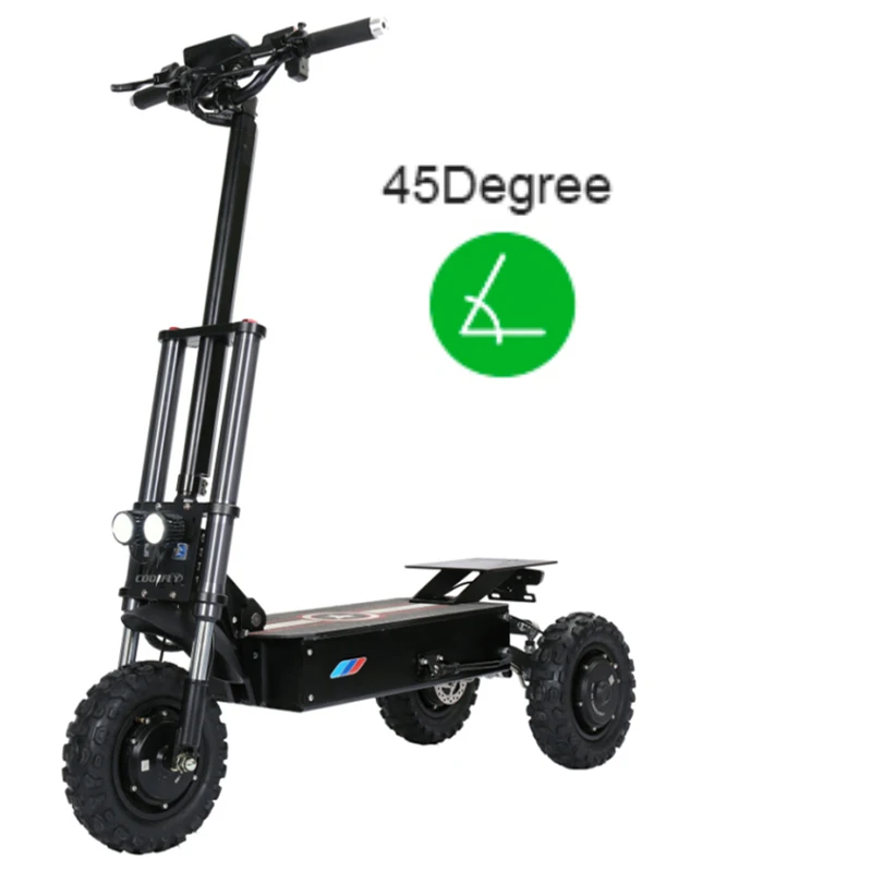 Хорошая цена 60V 3600W 3-колесного самоката для stand up электрический скутер предупреждающий свет переходит доска велосипед способный преодолевать Броды взрослых и перевозки грузов