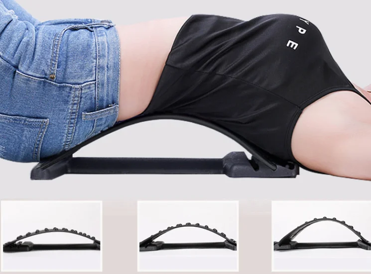 Lower Back Pain Relief Lumbar Stretching Back Stretcher Device