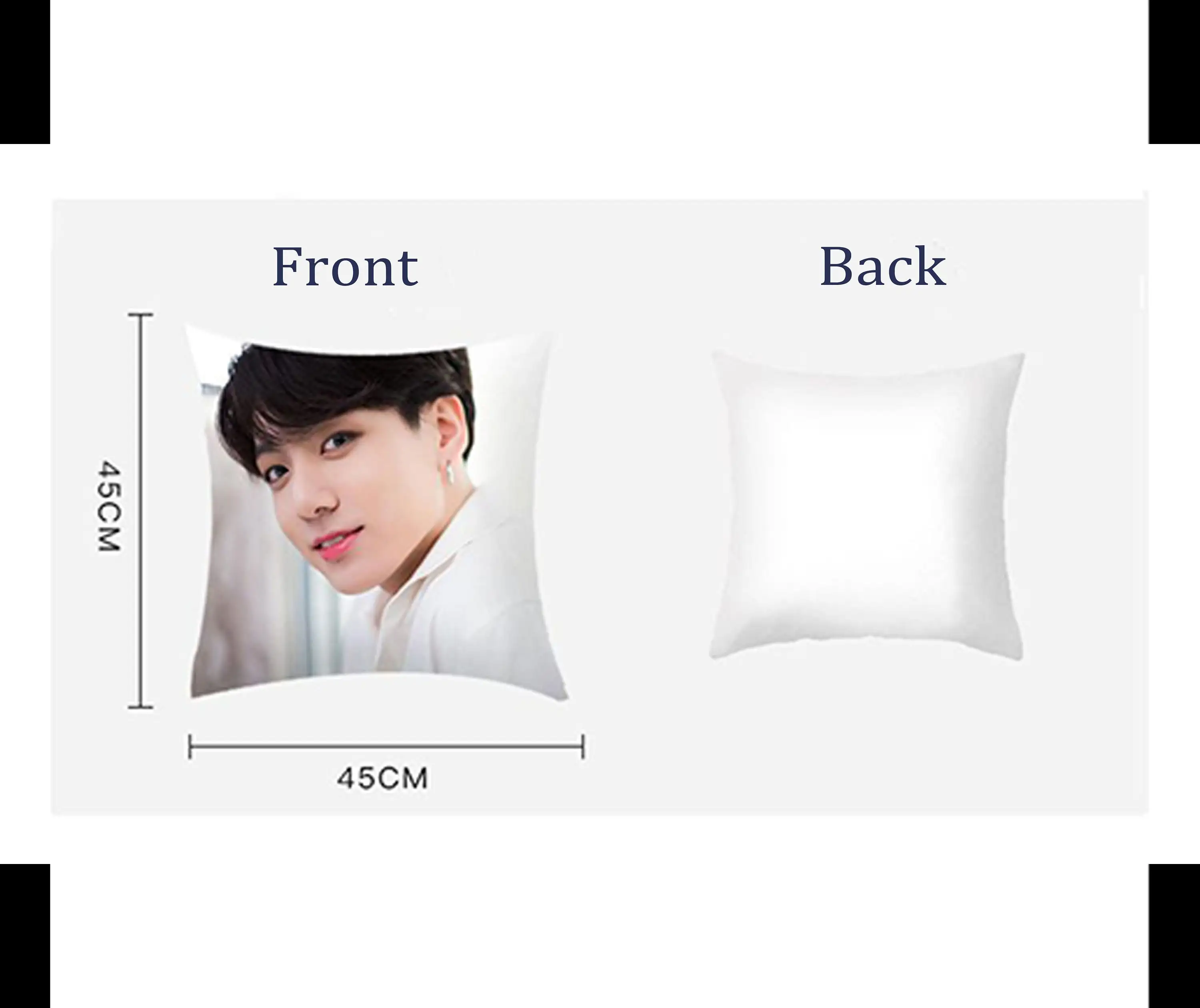 Wholesale custom idol body sofa pillow cover decorative kpop personalized cushion cover for idol gift