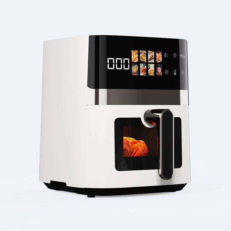Home Kitchen Multi Function Automatic Intelligent Oil Free Square Electric Touch Screen Digital Visible Smart Air Fryer