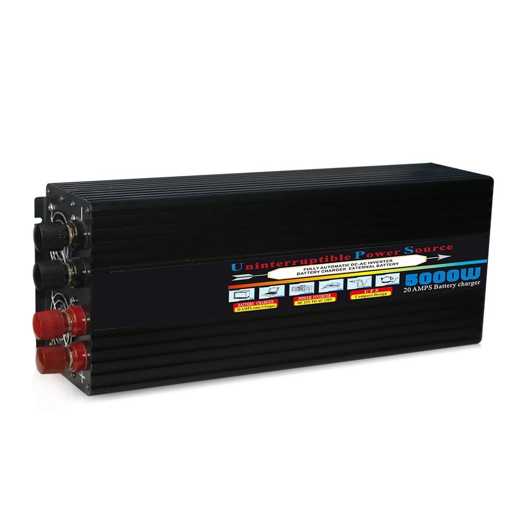Full Power 5000W 10000W 12V 24V DC/AC 110V 220V Modified Sine Wave Power Inverter with Battery Charger