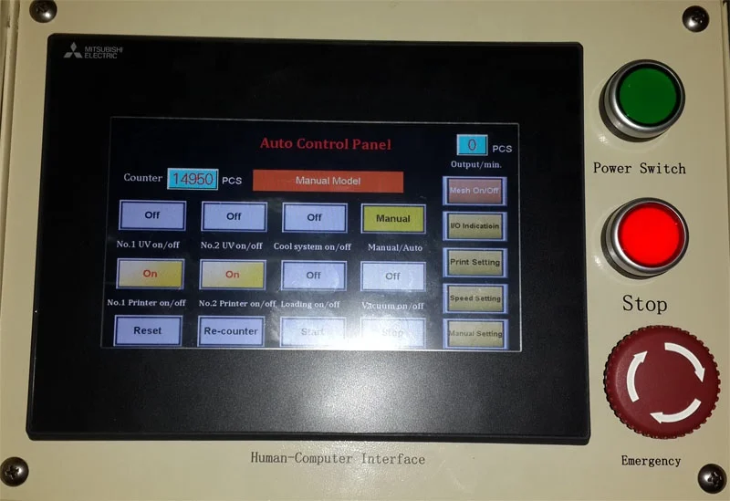 mass production plastic rulers 2 color spot uv automatic screen printing machine