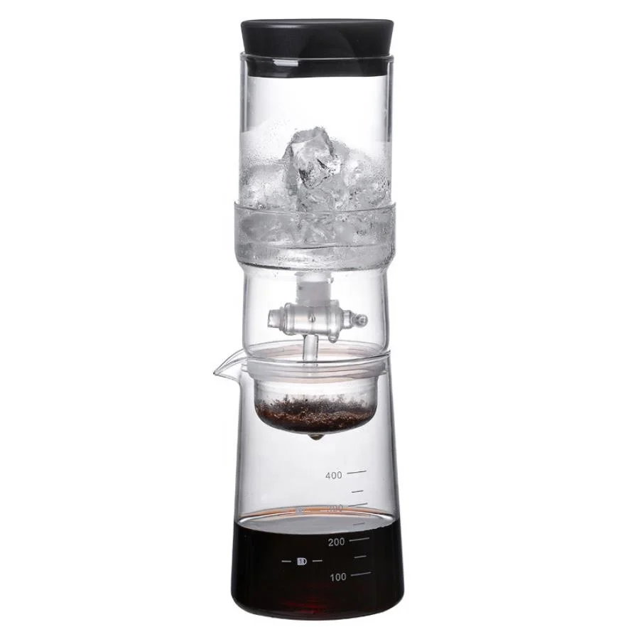 Borosilicate Glass Cold Brew Coffee Maker Set  portable glass cold drip brew iced coffee maker