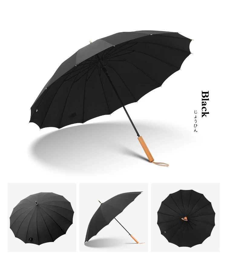 
Partysu Style Straight Umbrella Semi-automatic Custom Print Advertising Umbrella 
