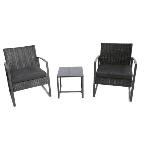 Outdoor courtyard garden balcony rattan weaving open-air leisure wrought iron clothes combination outdoor rattan chair sofa set
