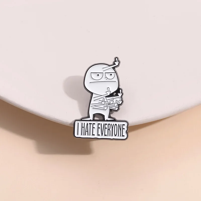 Manufacturer Custom White Creativity Personality Unique Hard Enamel Hat pin Iron Metal Crafts Lapel Pin For Souvenir