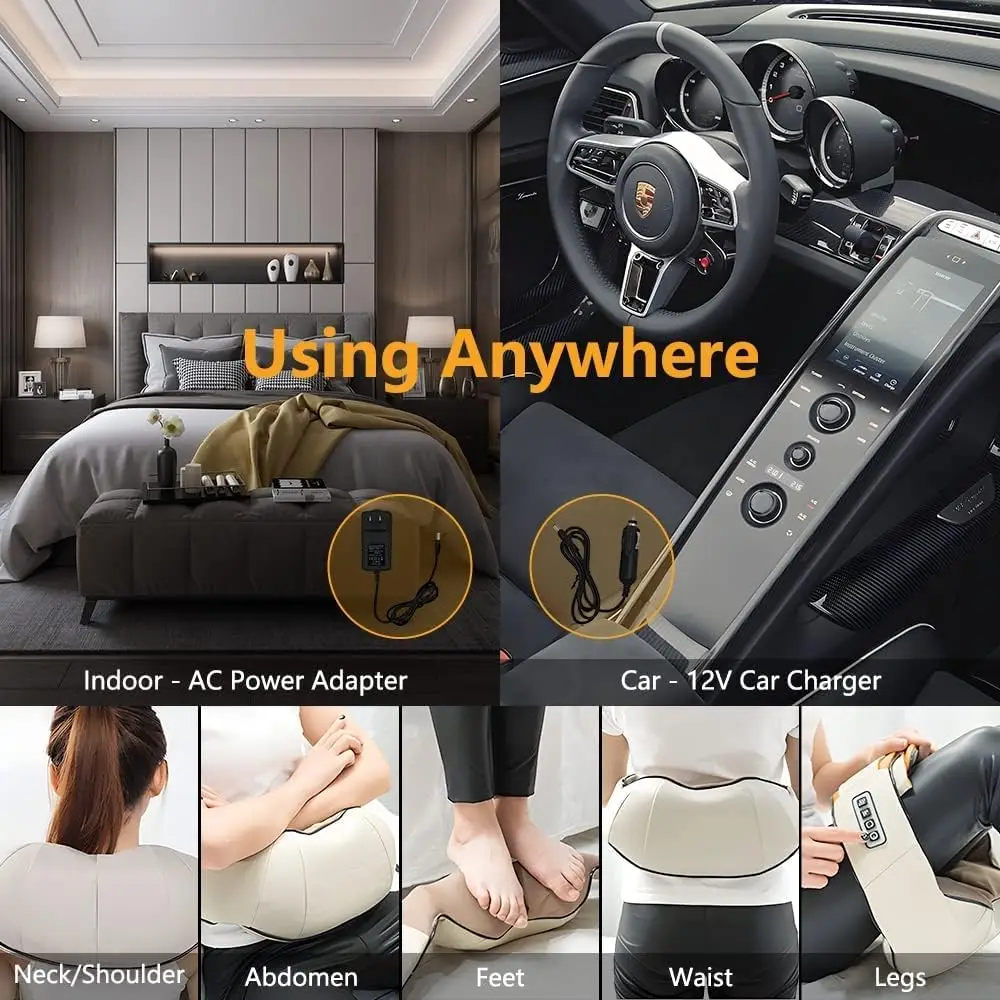 2024 High Quality Neck Massager Wireless Deep Tissue Kneading Shoulder Masajeador Neck and Shoulder Relaxer